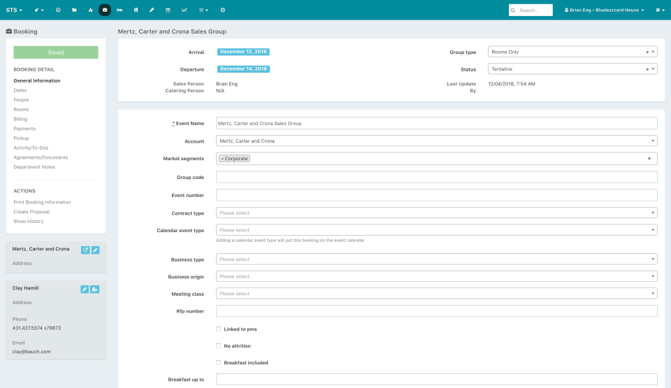 screenshot of STS Cloud
